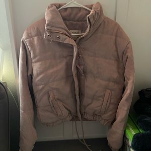 Cropped Velvet puffer